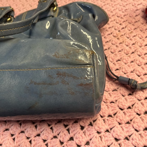 🔥 Dooney & Bourke Chiara Shiny Blue Handbag 🔥 - Picture 5 of 11